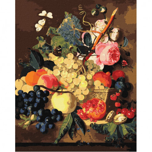 Картина по номерам 'Корзина с фруктами' ©Jan van Huysum Идейка KHO5663 40х50 см