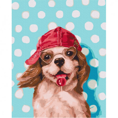 Картина по номерам 'Песик с леденцом' ©Lucia Heffernan BS53618, 40х50 см