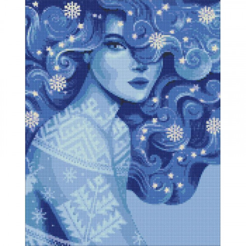Алмазная мозаика 'Холодная красота' ©pollypop92 Идейка AMO7452 40х50 см