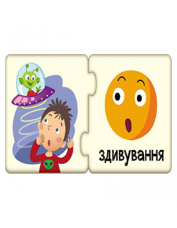 Детские пазлы-половинки 'Эмоции' 1214006 на  укр. языке