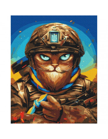 Картина по номерам 'Мужественный Котик' © Марианна Пащук Brushme BS53248 40х50 см