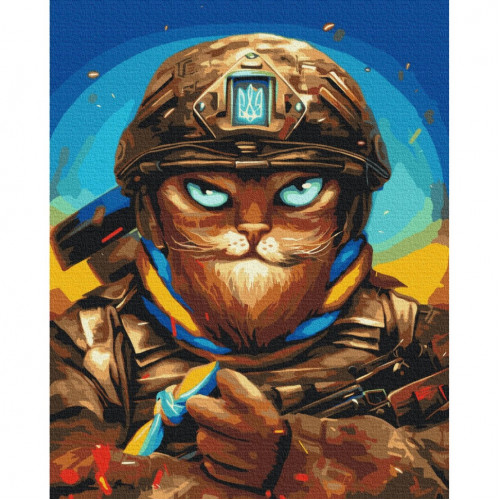 Картина по номерам 'Мужественный Котик' © Марианна Пащук Brushme BS53248 40х50 см