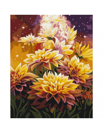 Картина по номерам 'Космические цветы' © Anna Steshenko Brushme BS53568 40х50 см