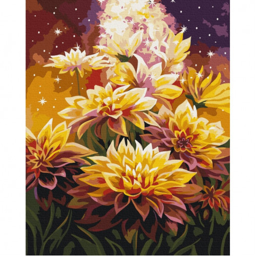 Картина по номерам 'Космические цветы' © Anna Steshenko Brushme BS53568 40х50 см