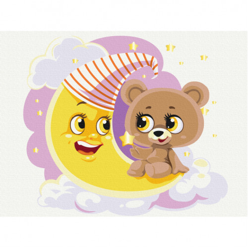 Картина по номерам 'Сонный мишка' Brushme KBS0088 30x40 см