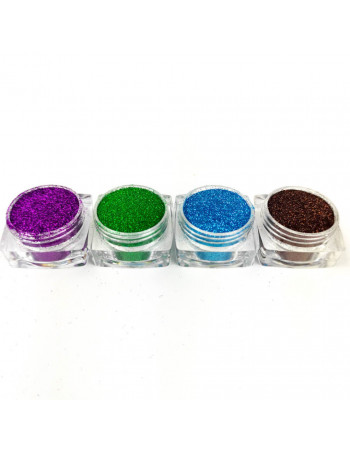 Набор глиттера для био-тату «Базовый №3» glitter-set-4x-3, 4 цвета
