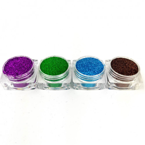 Набор глиттера для био-тату «Базовый №3» glitter-set-4x-3, 4 цвета