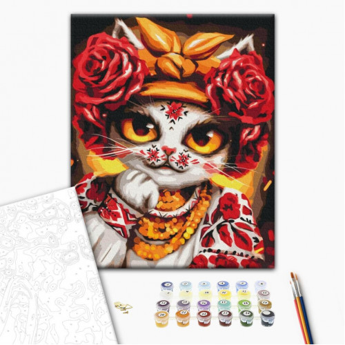 Картина по номерам 'Кошка Роза' © Марианна Пащук Brushme BS53351 40х50 см