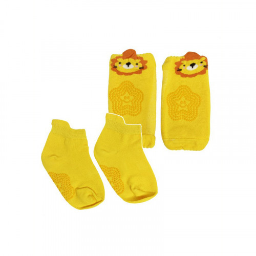 Детский набор наколенники и носки 'Лев' MGZ-0649(Yellow)
