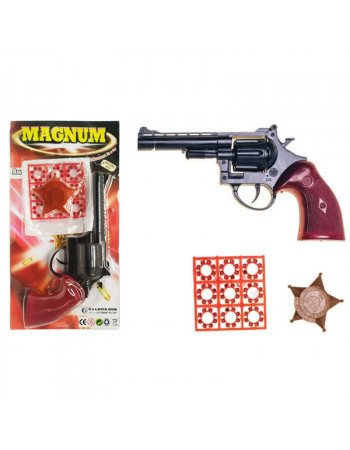 Игрушечный револьвер 'Magnum' c пистонами 280GG с значком блистер
