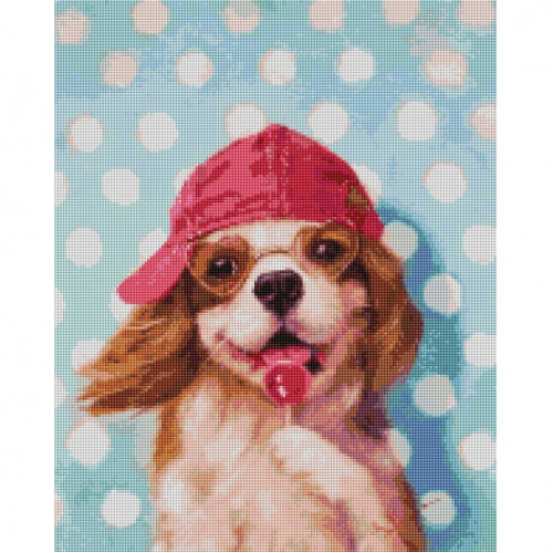Алмазная мозаика 'Песик с леденцом' ©Lucia Heffernan DBS1229, 40x50 см