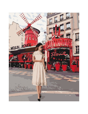Картина по номерам.'Moulin Rouge' KHO4657, 40х50 см