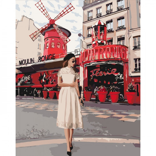 Картина по номерам.'Moulin Rouge' KHO4657, 40х50 см