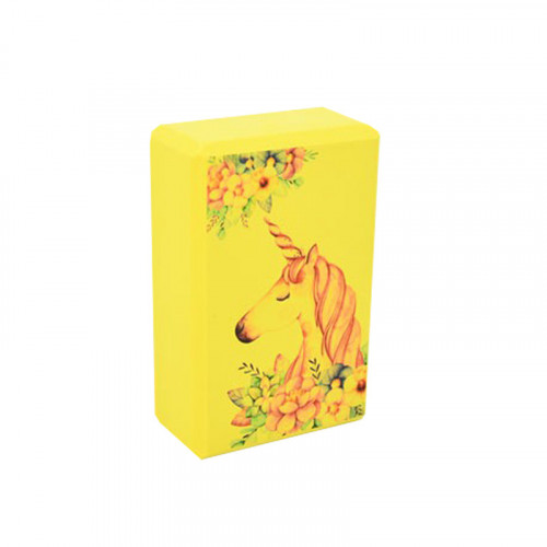 Блок для йоги 'Единорог' MS 0858-14(Yellow) EVA 23 х 15 х 7,5 см