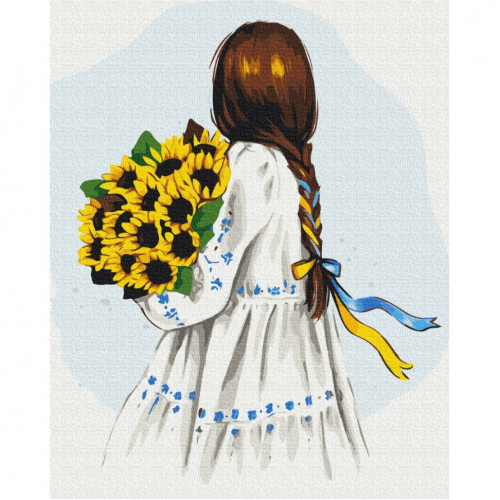 Картина по номерам 'Цветы Украины' © Alla Berezovska BS53075  Brushme 50х50 см