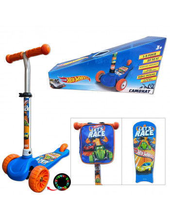Самокат детский 3-х колёсный LS2118 (RL7T) Hot Wheels