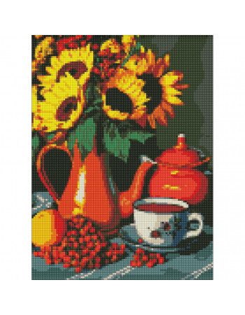 Алмазная мозаика 'Чаепитие летом' ©art_selena_ua AMO7810, 30х40см
