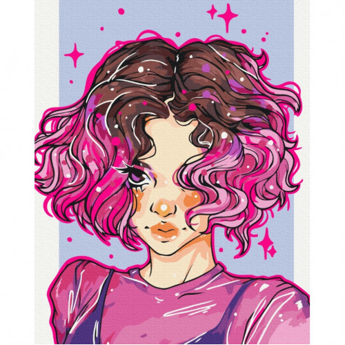 Картина по номерам 'Яркие локоны' @nila_art_art BS53521  Brushme 40х50 см