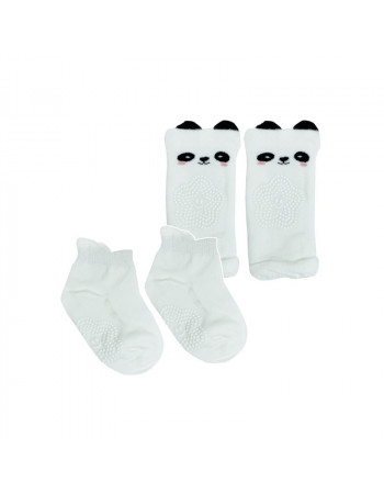 Детский набор наколенники и носки 'Панда' MGZ-0649(White)