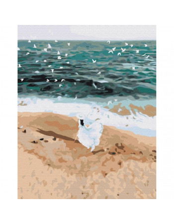 Картина по номерам 'Фигура на побережье' © Lana Musienko BS37562, 40x50 см