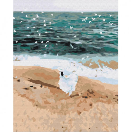 Картина по номерам 'Фигура на побережье' © Lana Musienko BS37562, 40x50 см