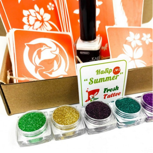 Набор для био-тату 'Лето 2.0 - глиттер' set-summer-v2-glitter