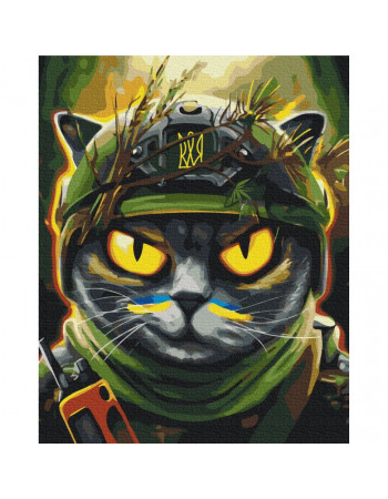 Картина по номерам 'Котик разведчик' © Марианна Пащук Brushme BS53311 40х50 см