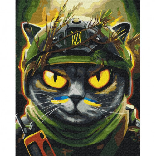 Картина по номерам 'Котик разведчик' © Марианна Пащук Brushme BS53311 40х50 см