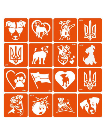 Набор трафаретов для био-тату 'Пес Патрон' pes-patron-16