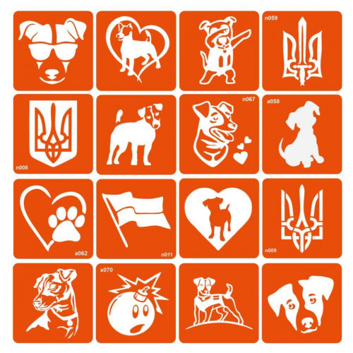 Набор трафаретов для био-тату 'Пес Патрон' pes-patron-16