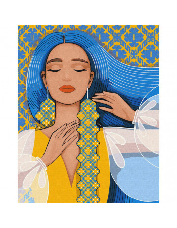 Картина по номерам 'Изысканная украинка' ©mosyakart Идейка KHO2581 40х50 см