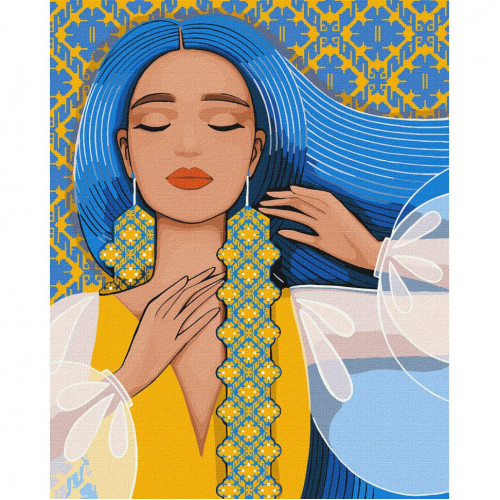 Картина по номерам 'Изысканная украинка' ©mosyakart Идейка KHO2581 40х50 см