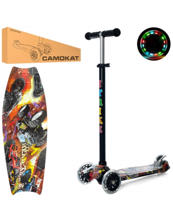 Самокат детский MAXI iTrike JR 3-055-1-WP19 с подсветкой