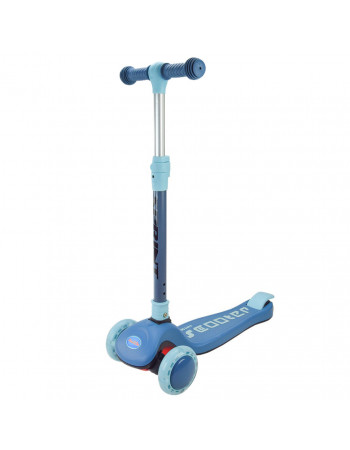 Самокат детский 3-х колесный Scooter SC2421(Blue) светящиеся колеса, синий