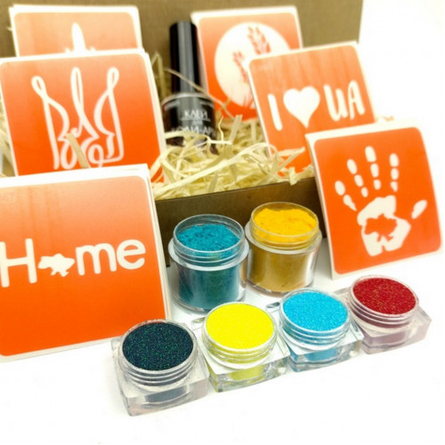 Набор для био-тату 'Я люблю Украину - глиттер' set-i-love-ukraine-glitte
