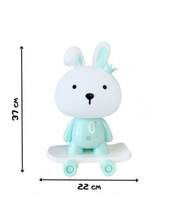 Ночник детский «Зайчик на скейте» MGZ-1407(Blue) питание от USB