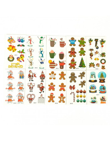 Набор детских временных тату 'Рождество и Новый год №5' tattoo-mini-set-cmas-10-5