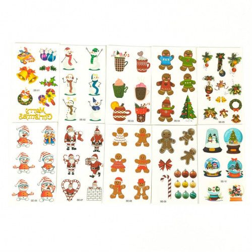 Набор детских временных тату 'Рождество и Новый год №5' tattoo-mini-set-cmas-10-5