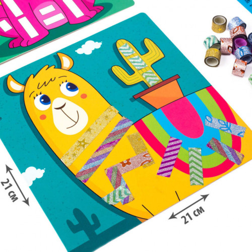 Набор для творчества Sticky strips 'Лама' Vladi Toys VT4433-04 Укр