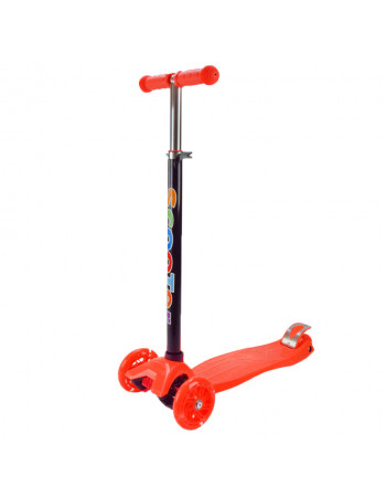 Самокат детский 3-х колесный Scooter Maxi SC2401(Orange) светящиеся колеса, оранжевый