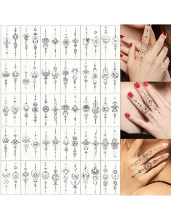 Набор детских временных тату 'Черные мини №2' black-tattoo-mini-set-2-3, 30 штук по 9,5*5,5 см