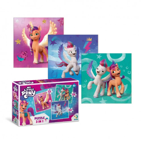 Детские Пазлы 3 в 1 My Little Pony 'Зипп и Санни' DoDo 200384