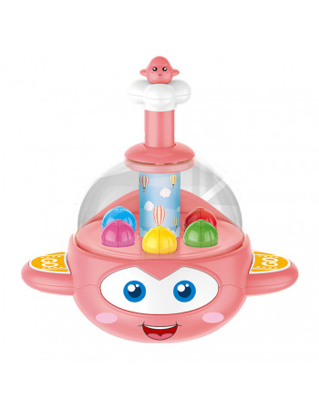 Детская юла 'Самолет' Limo Toy BM1201, 16 см Розовый