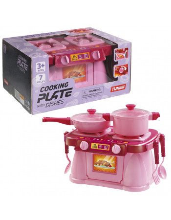 Игровой набор Кухонная плита 'Cooking Plate with Dishes' Юника 71696, 7 предметов