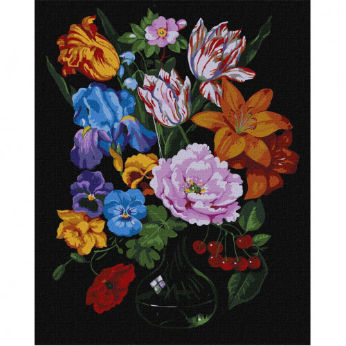 Картина по номерам 'Букет с вишнями' ©kovtun_olga_art Идейка KHO3221 40х50 см