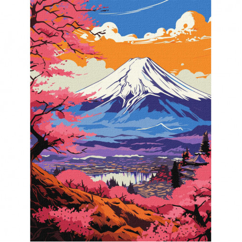 Картина по номерам 'Чарующая Фудзи' KHO2900 30x40 см