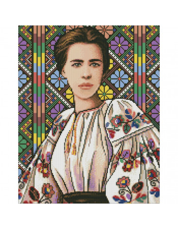 Алмазная мозаика 'Леся Украинка' ©mosyakart AMO7580 Идейка 40х50 см