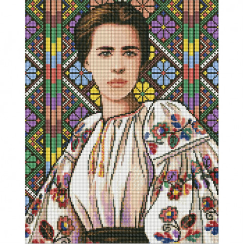Алмазная мозаика 'Леся Украинка' ©mosyakart AMO7580 Идейка 40х50 см