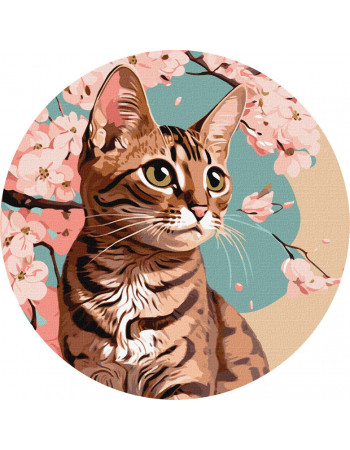 Картина по номерам 'Волшебный котенок' ©art_selena_ua KHO-R1012 диаметр 39 см Идейка
