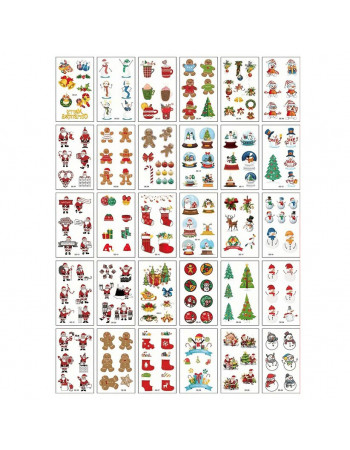 Набор детских временных тату 'Рождество и Новый год №2' tattoo-mini-set-cmas-30-2